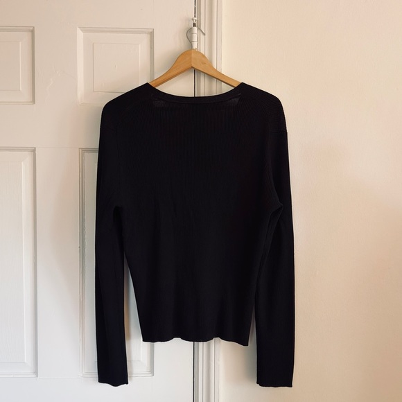 Ann Taylor Black Cardigan Sweater. Size Large. - Picture 4 of 7